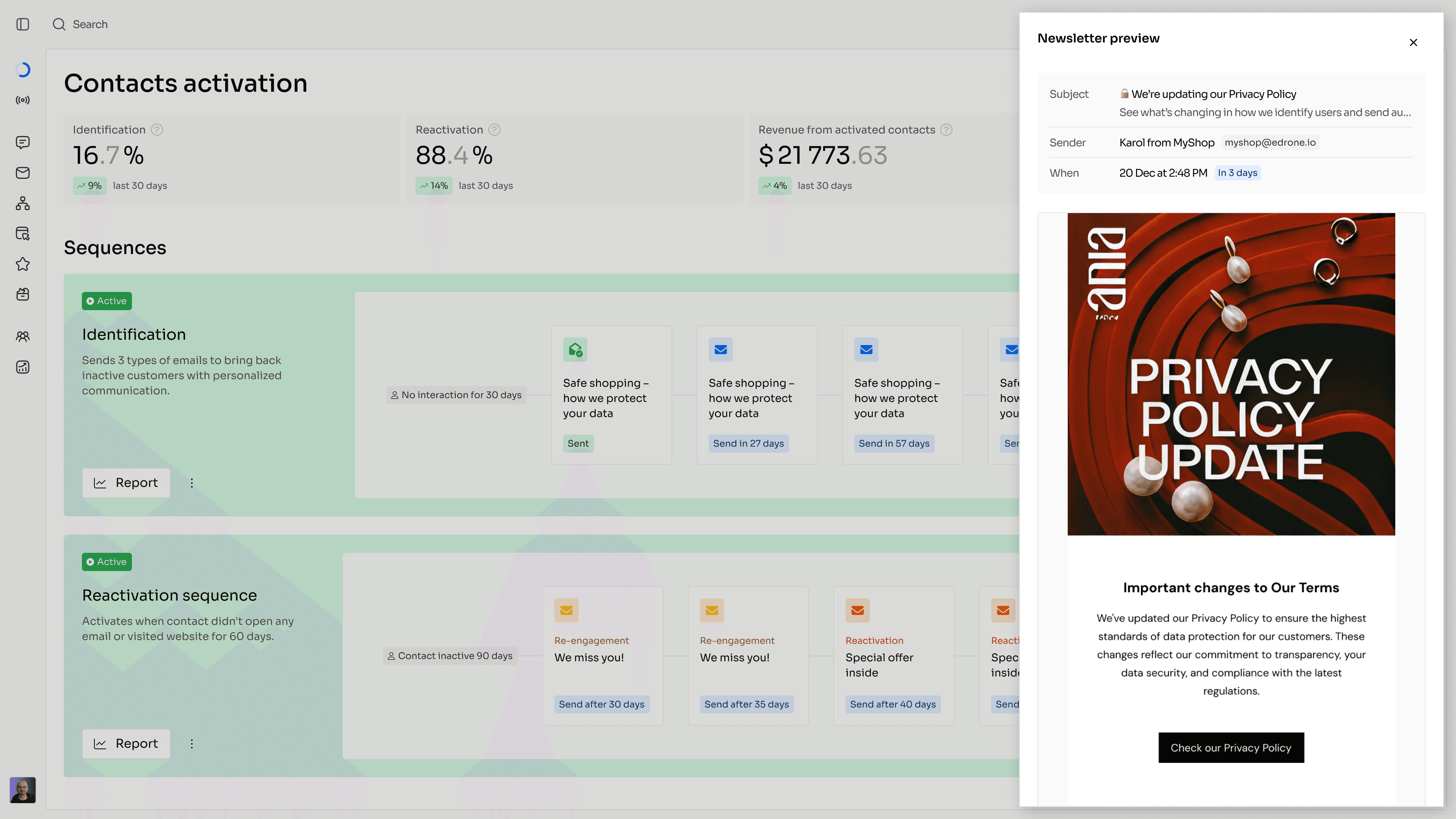 I designed the template structure. AI generates the branded content.